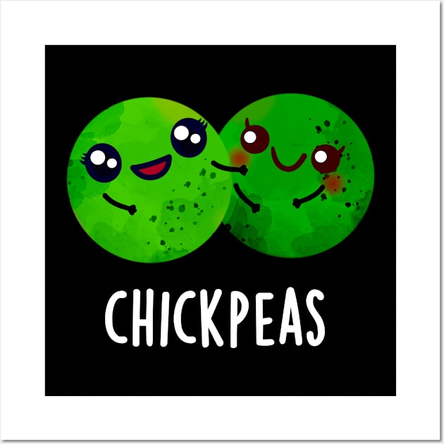 Chick Peas Funny Girl Pea Pun Wall Art by punnybone